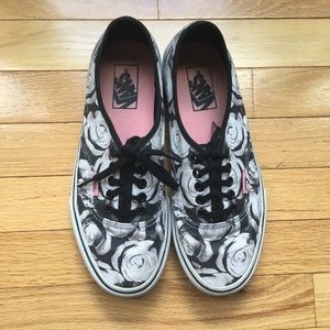 White Rose Unisex Vans